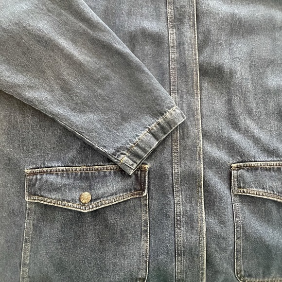 90s Denim Barn Chore Jacket Women 18/20 Plaid Flannel Lined Vintage 100% Cotton - Picture 5 of 11